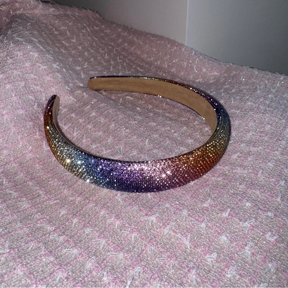 Sparkling Rainbow/Multicolor Crystal Headband - Picture 7 of 10